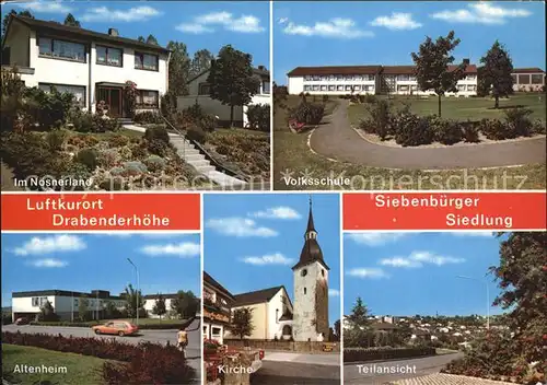 Drabenderhoehe Im Noesnerland Volksschule Altenheim Kirche Teilansicht Kat. Wiehl