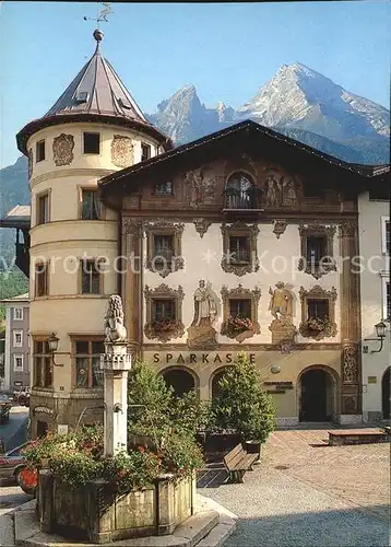 Berchtesgaden Marktplatz Brunnen Kat. Berchtesgaden