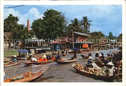 Bangkok Floating Markte Wat Sai Kat. Bangkok