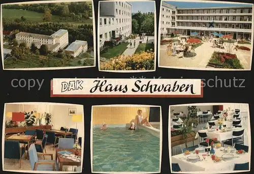 Bad Mergentheim DAK Haus Schwaben Gastraum Park Schwimmbad Speisesaal Kat. Bad Mergentheim