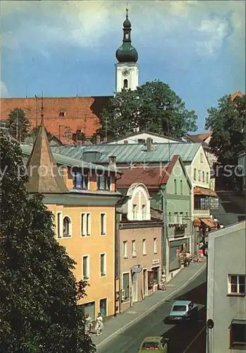 Grafenau Niederbayern Hauptstrasse Kirchturm Kat. Grafenau