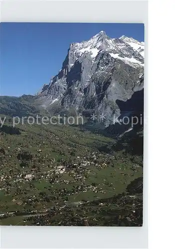Grindelwald mit Wetterhorn Berner Alpen Fliegeraufnahme Kat. Grindelwald