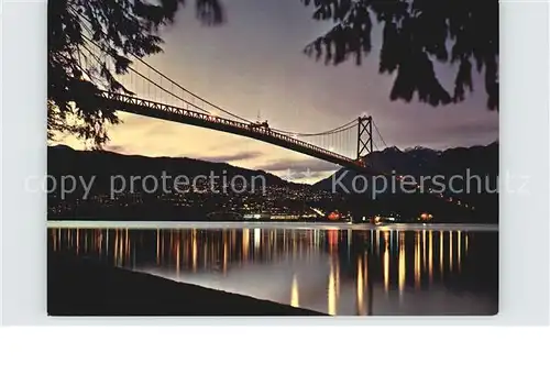 Vancouver British Columbia Lions Gate Bridge at dusk Kat. Vancouver
