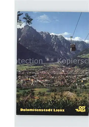 Lienz Tirol Panorama Dolomiten Bergbahn Kat. Lienz