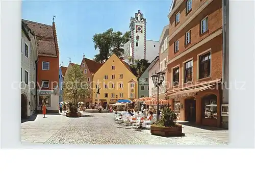 Fuessen Allgaeu Reichenstrasse Fussgaengerzone Hohes Schloss Huber Karte Nr 6352  Kat. Fuessen