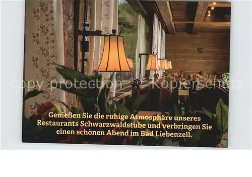 Bad Liebenzell Restaurant Schwarzwaldstube Kronen Hotel Kat. Bad Liebenzell