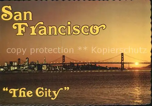 San Francisco California with Bay Bridge Kat. San Francisco