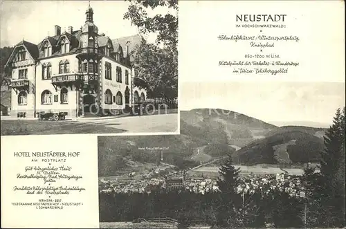 Neustadt Schwarzwald Hotel Neustaedter Hof Panorama