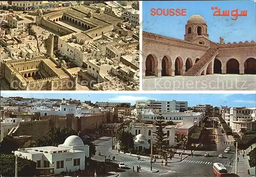 Sousse Fliegeraufnahme Teilansichten Kat. Tunesien