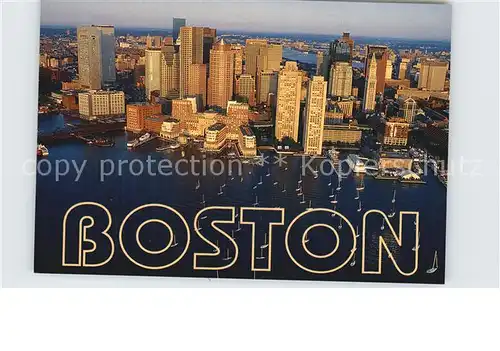 Boston Massachusetts Skyline aerial view Kat. Boston