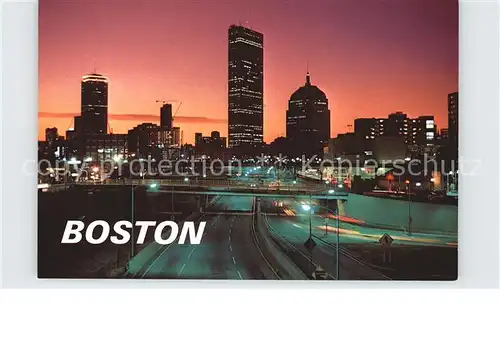 Boston Massachusetts Sunset over the city Kat. Boston