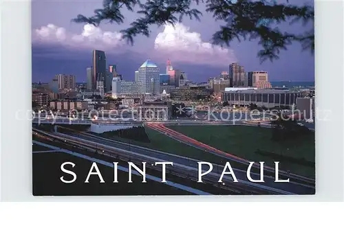 Saint Paul Minnesota Downtown at dusk Kat. Saint Paul