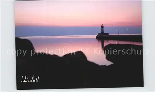 Duluth Minnesota Coast Lighthouse at dusk Kat. Duluth
