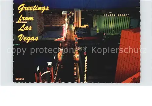 Las Vegas Nevada Night lights of Fremont Street Kat. Las Vegas
