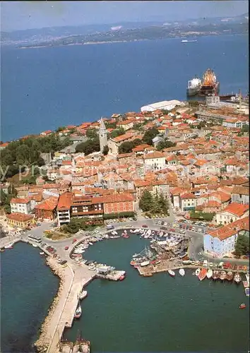 Izola Altstadt Hafen Fliegeraufnahme Kat. Primorska