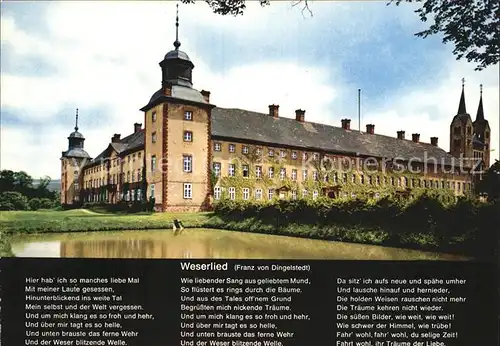 Hoexter Weser Schloss ehemalige Reichsabtei Weserlied Kat. Hoexter