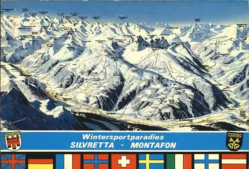 Schruns Vorarlberg Wintersportparadies Silvretta Montafon uebersichtskarte Skigebiet Kat. Schruns