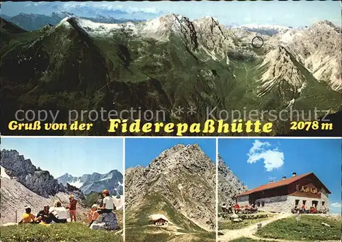 Fiderepasshuette Alpenpanorama Bergwandern Kat. Oberstdorf