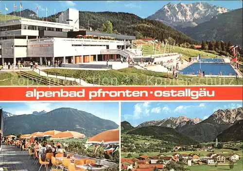 Pfronten Alpenbad Sport und Erholungszentrum Sonnenterrasse Alpenpanorama Kat. Pfronten