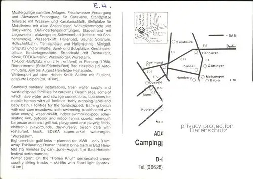 Kirchheim Hessen Campingplatz See Park Kat. Kirchheim