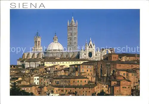 Siena Panorama e Duomo Stadtbild mit Dom Kat. Siena