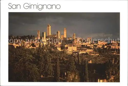 San Gimignano Panorama in der Abendsonne
