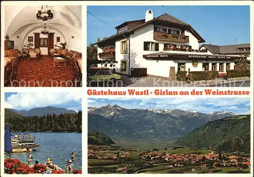 Girlan Gaestehaus Wastl Badesee Alpenpanorama