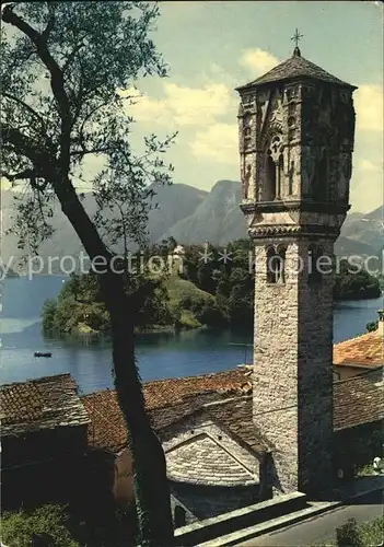 Isola Comacina Torre Gotica Comersee Kat. Lago di Como