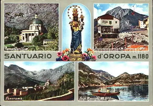 Biella Santuario d Oropa Basilica Monte Camino Lago Mucrone Wallfahrtskirche Kat. Biella