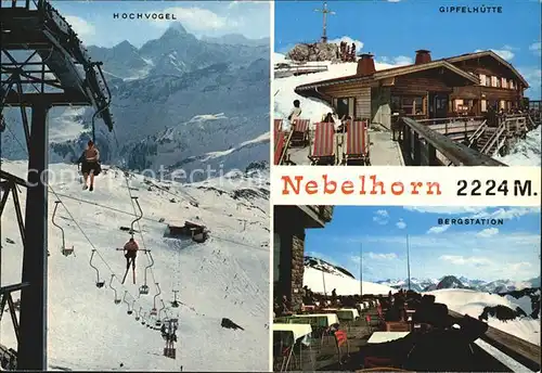 Nebelhorn Oberstdorf Hochvogel Gipfelhuette Skilift Kat. Oberstdorf