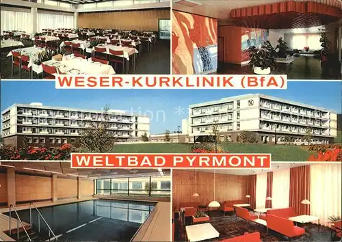 Bad Pyrmont Weser Kurklinik Kat. Bad Pyrmont