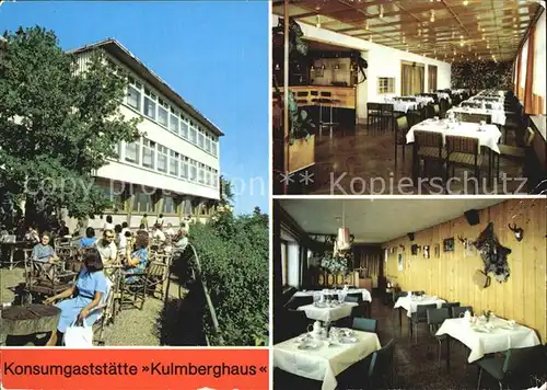 Saalfeld Saale Restaurant Kulmberghaus Kat. Saalfeld