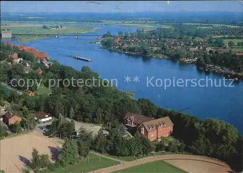 Lauenburg Elbe Fliegeraufnahme Jugendherberge  Kat. Lauenburg  Elbe