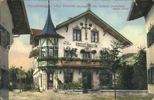 Oberammergau Villa Daheim Anton Lang Wohnhaus Kat. Oberammergau