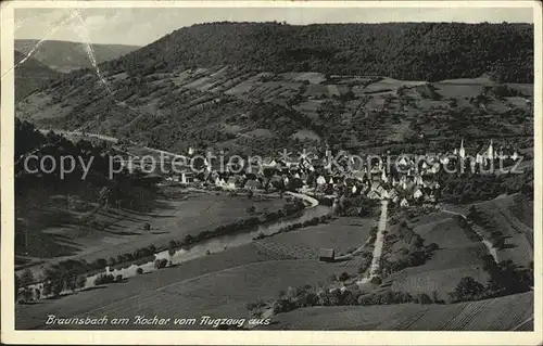 Braunsbach Wuerttemberg Fliegeraufnahme Kat. Braunsbach