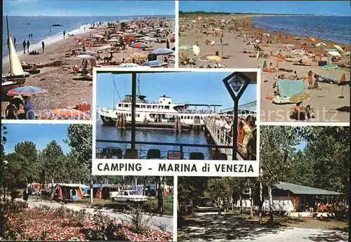 Punta Sabbioni Camping Marina di Venezia Spiaggia Porto Strand Hafen Faehre Kat. Venezia Venedig