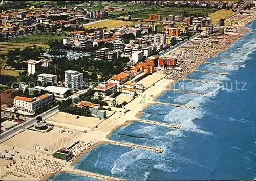 Misano Adriatico Spiaggia Hotels Strand Fliegeraufnahme Kat. Italien
