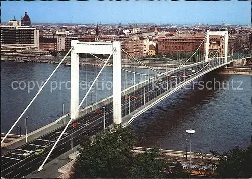 Budapest Erzsebet hid Elisabethbruecke Donau Kat. Budapest