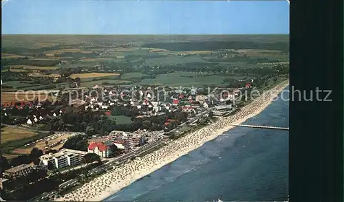 Scharbeutz Ostseebad Fliegeraufnahme mit Strand Kat. Scharbeutz