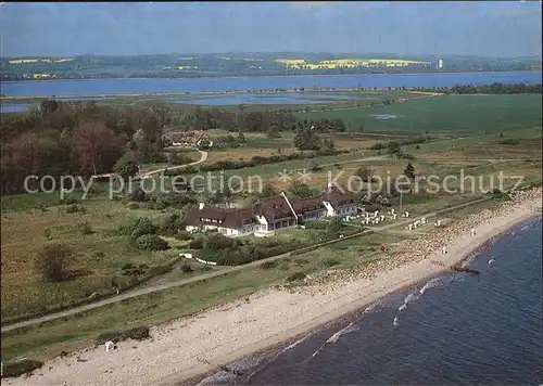 Hohwacht Ostseebad Fliegeraufnahme mit Strand Genueser Schiff Kat. Hohwacht (Ostsee)