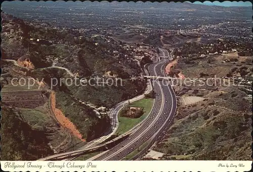 Hollywood California Fliegeraufnahme Freeway  Kat. Los Angeles United States