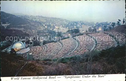 Hollywood California Hollywood Bowl Symphonies Under the Stare Kat. Los Angeles United States
