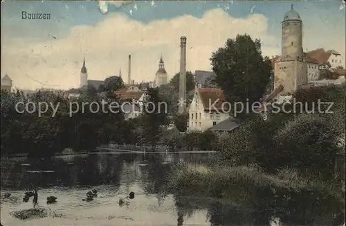 Bautzen Teilansicht Schwanenteich Kat. Bautzen