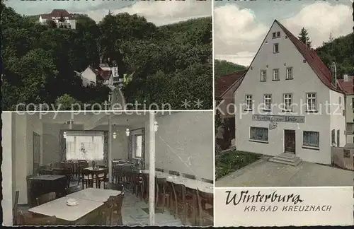 Winterburg Teilansicht Gasthaus zur Linde Gastraum Kat. Winterburg