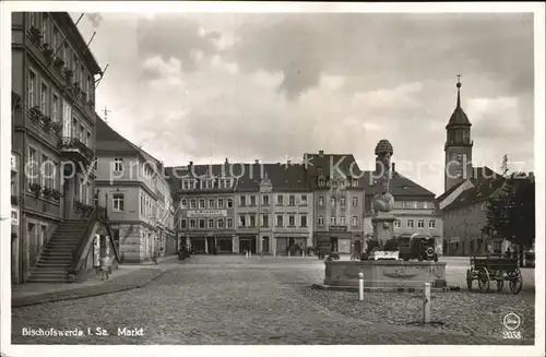 Bischofswerda Marktplatz Brunnen Kat. Bischofswerda