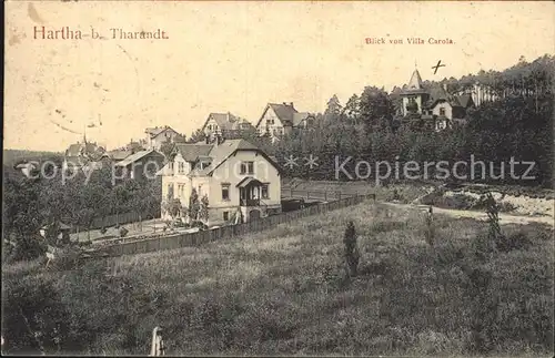 Hartha Tharandt Blick von Villa Carola Kat. Tharandt