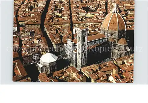 Firenze Toscana Duomo e Battistero veduta aerea Kat. Firenze