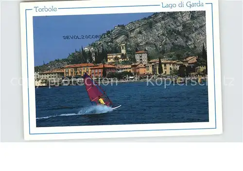 Torbole Lago di Garda Scorcio panoramica Windsurfen Gardasse Kat. Italien