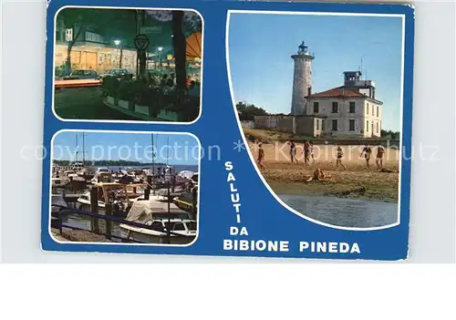 Bibione Pineda Strassenpartie Hafen Strand Leuchtturm