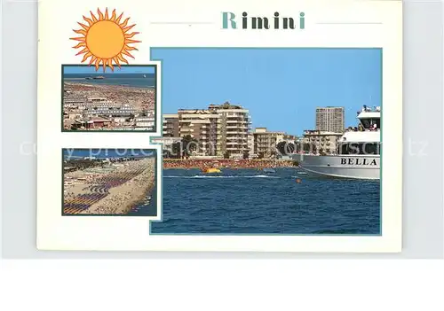 Rimini Panorama Riviera Adriatica Spiaggia Alberghi Strand Hotels Faehre Sonne Kat. Rimini